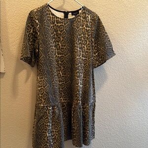 Brown and Black A-line Mini Dress for a Casual Night Out